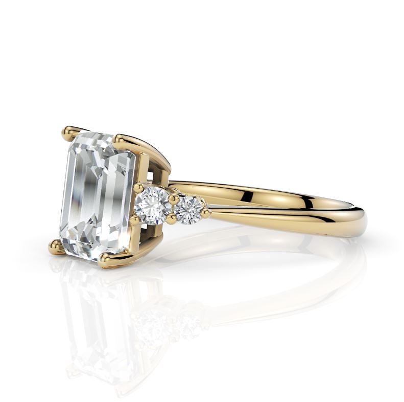 Forever one emerald cut moissanite shop