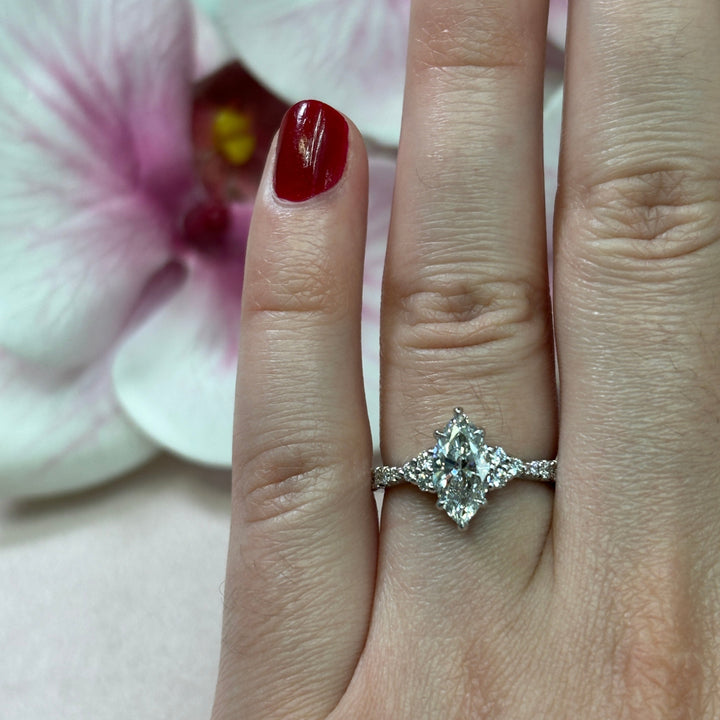 Olivia Marquise Lab Created Diamond Engagement Ring AGI Design