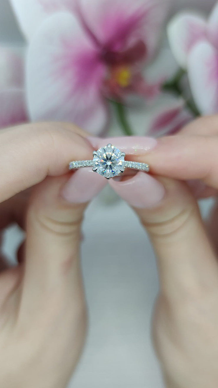 Forever brilliant moissanite engagement ring hotsell