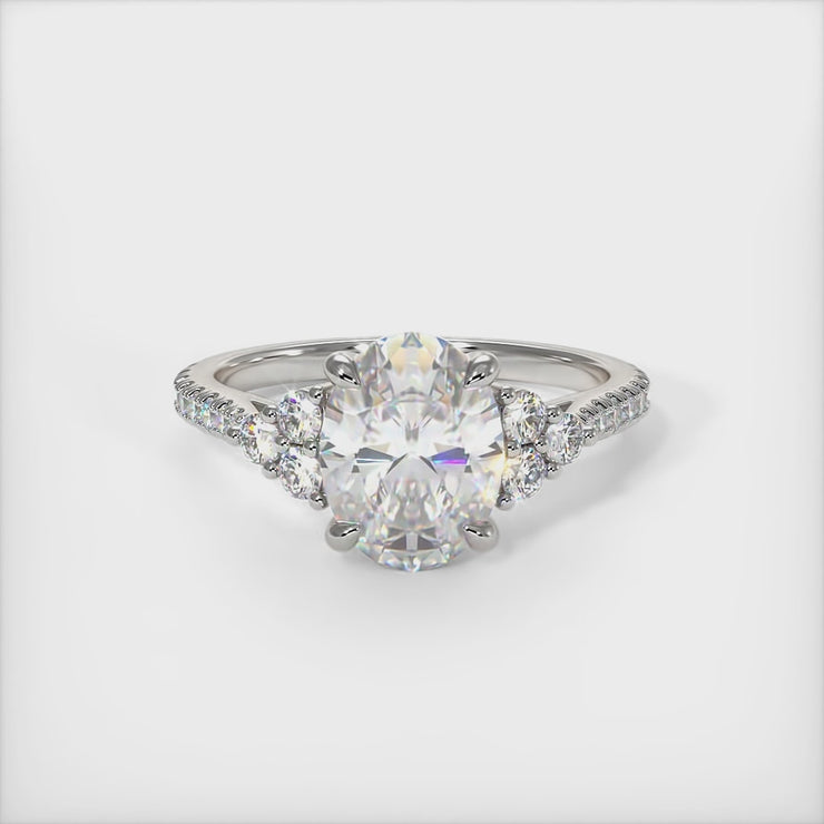 Forever one store oval moissanite